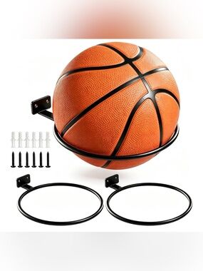 3 PACK — METAL WALL MOUNTING SPORTS-BALL DISPLAY STANDS